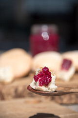 homemade jam / chutney and freshly baked bread