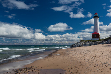 Crisp Point Lighthouse - A lighthouse along Lake Superior.