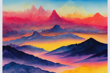 Obraz na płótnie Canvas sunrise in mountains