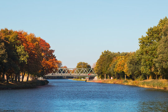 Herbst in Lingen auf dem Emskanal