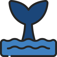 Whale Tail Ocean Icon