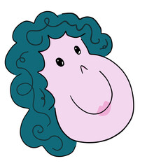 smiling funny cartoon character