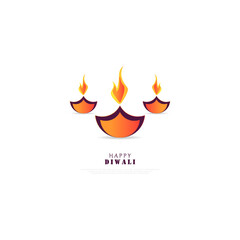 Banner for Indian festival Diwali with Diya , vector illustration