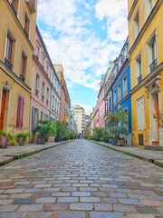 old street color of Paris