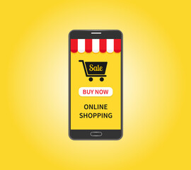 Shopping Online on Website or Mobile Application Vector Concept Marketing and Digital marketing promotion