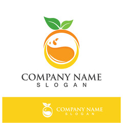 Orange logo and symbol vector icon