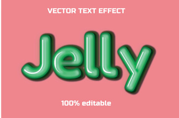 vector text effect jelly editable 