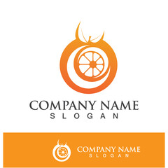 Orange logo and symbol vector icon