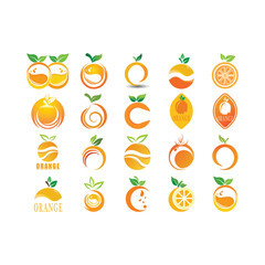 Orange logo icon design illustration