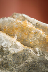 Quartz crystals in nature