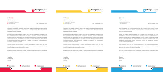 Modern Creative & Clean business style letterhead bundle of your corporate project design. set to print with vector & illustration. corporate letterhead bundle