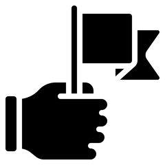 Holding Flag Icon