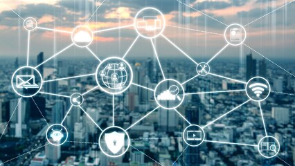 Omni channel technology of online retail business approach. Multichannel marketing on social media network offer service of internet payment channel, online retail shopping and omni digital app