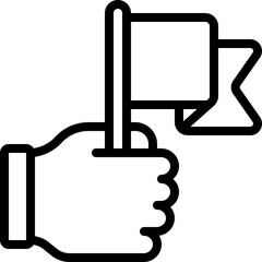 Holding Flag Icon