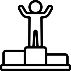 Winner On Podium Icon