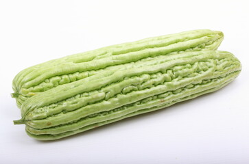 Bitter melon on white background