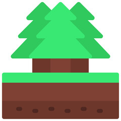 Forest On Earth Layers Icon