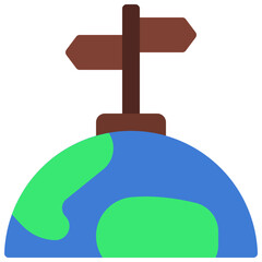 Earth Direction Post Icon