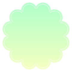 黄緑のレース風フレーム