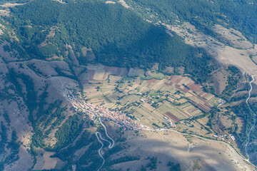Fototapeta na wymiar Termine village aerial, Italy