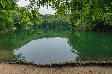 Emerald Lake which is one of the main attractions of Szczecin City, West Pomeranian Voivodeship, Poland, Central Europe