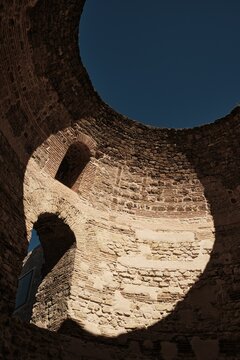 Beautiful shot of the Vestibule at Diocletians Palace in Split, Croatia
