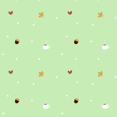 autumn pattern with cup