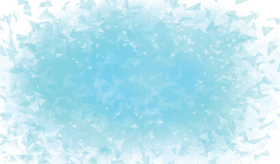 水色のキラキラ三角イラスト背景素材　16：9