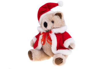 Christmas bear isolated