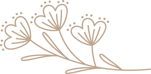 Line Flower Minimal Doodle Decor