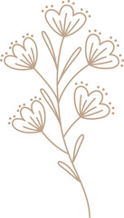 Line Flower Minimal Doodle Decor