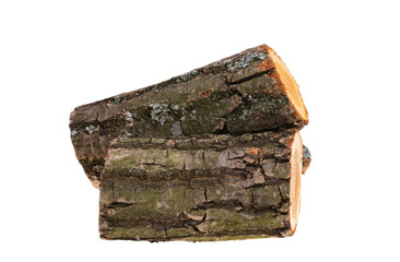 Oak firewood isolated
