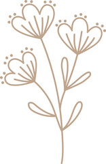 Line Flower Minimal Doodle Decor