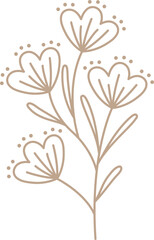 Line Flower Minimal Doodle Decor