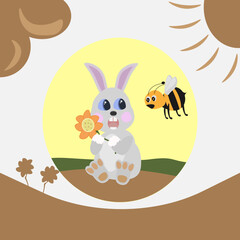 Bunny and bee