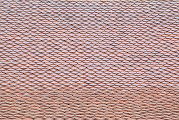 Red tiles roof background