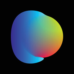 Vector Illustration . Colorful line .Liquid gradient . Spiral Logo . Design element . Abstract Geometric shape .
