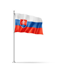 Slovakian flag isolated on white