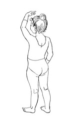 sketch of a little gymnast
