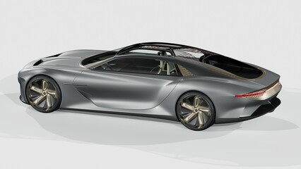 Plakat 3D rendering of a generic concept car