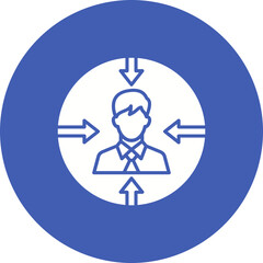 Target Audience Multicolor Circle Glyph Inverted Icon