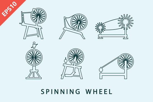 Spinning wheel design illustration template vector