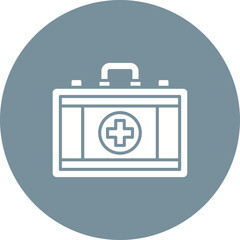 Obraz premium First Aid Kit Multicolor Circle Glyph Inverted Icon