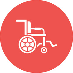 Handicapped Multicolor Circle Glyph Inverted Icon