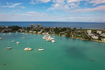 Montego Bay yacht and boat club aerial view