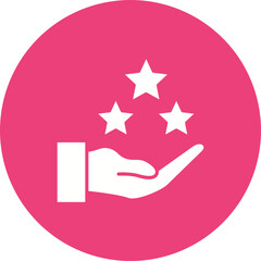 Rating Multicolor Circle Glyph Inverted Icon