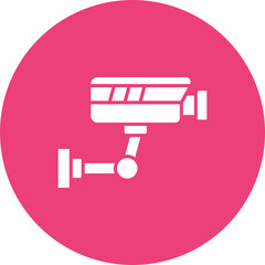 Cctv Multicolor Circle Glyph Inverted Icon