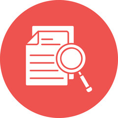 Audit Multicolor Circle Glyph Inverted Icon