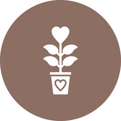 Plant Multicolor Circle Glyph Inverted Icon