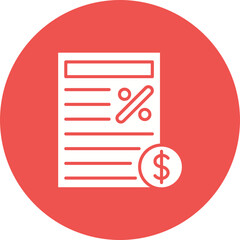 Taxation Multicolor Circle Glyph Inverted Icon